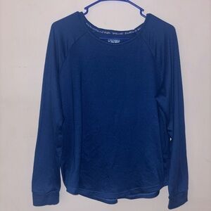 MUK LUKS Navy Blue Long Sleeve Top Women’s Medium Casual Shirt